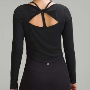 Lululemon Modal Silk Twist-Back Yoga Long-Sleeve Shirt